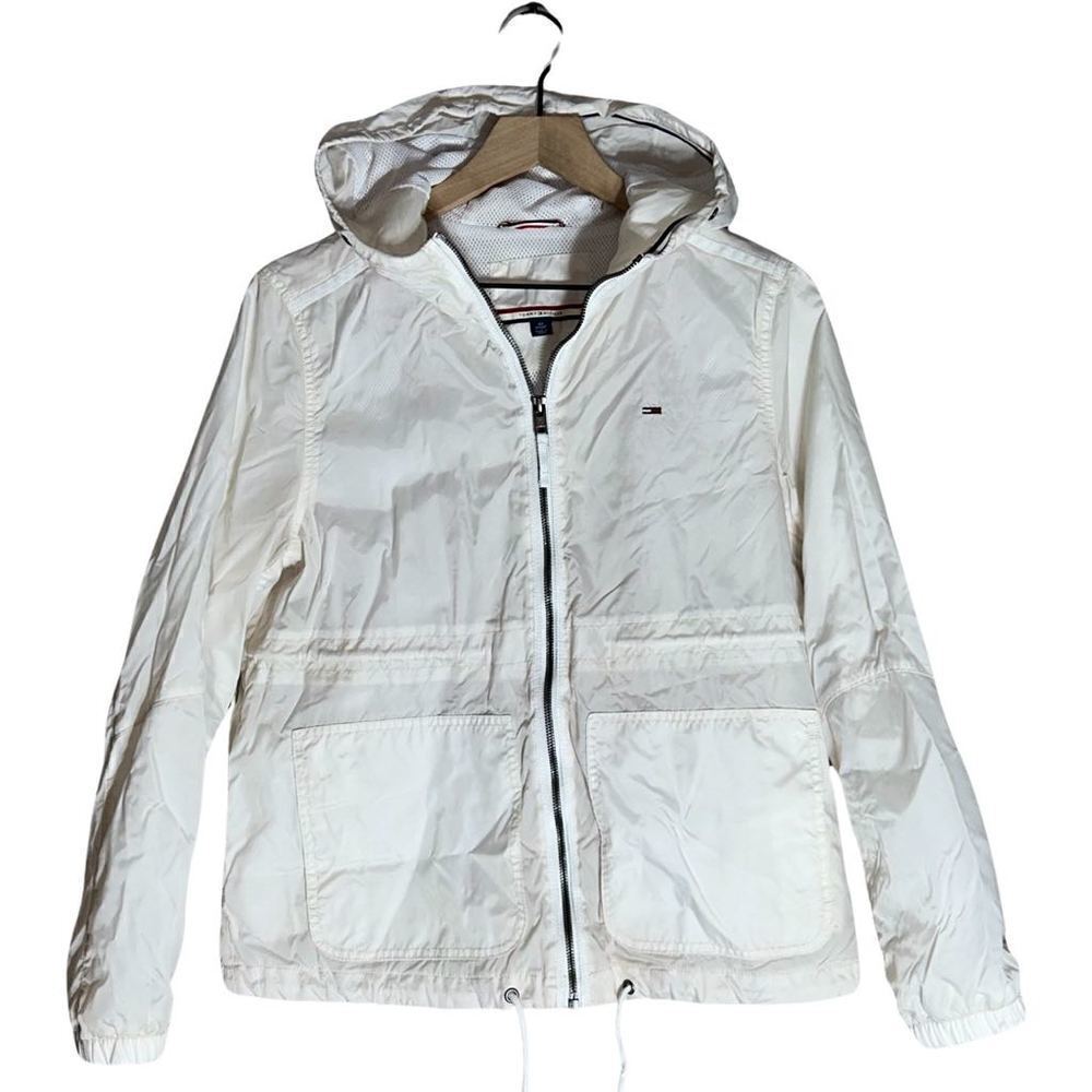 Tommy Hilfiger White Windbreaker Jacket - Size  XS